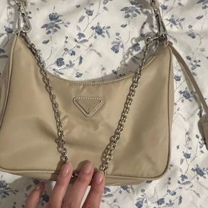 Prada 2005 re-edition bag in nude